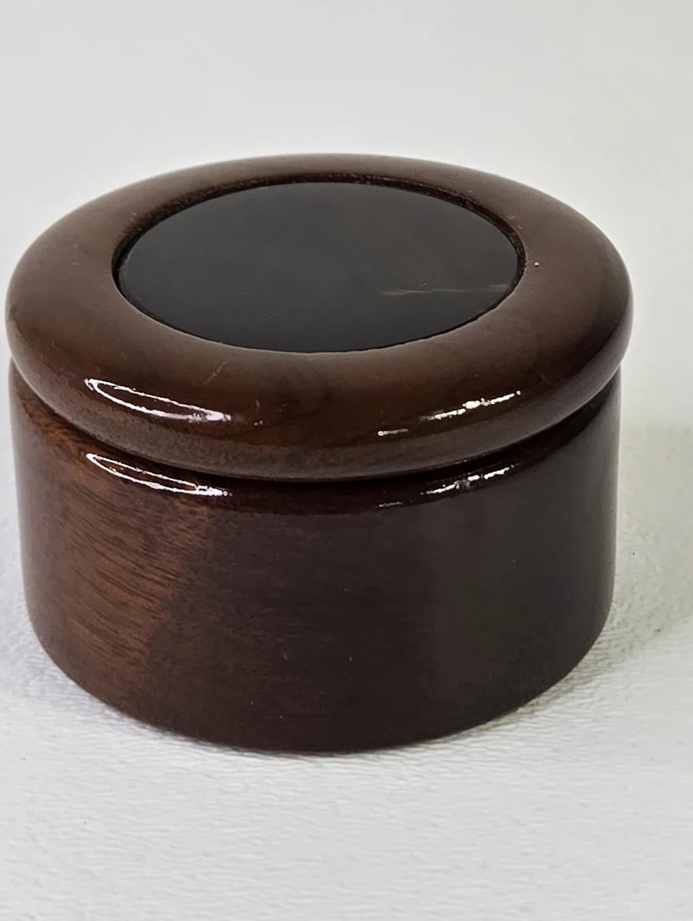 Vintage Wood Mini Box w/Lid Trinket Jewelry Ring Small Elegant Stash Box MCM